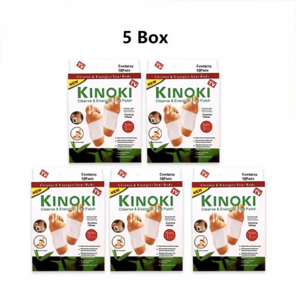 ফুল কোর্স অর্ডার করলে ডেলিভারি চার্জ ফ্রি Kinoki Detox Foot Pads ( Full Course 5 Packet )