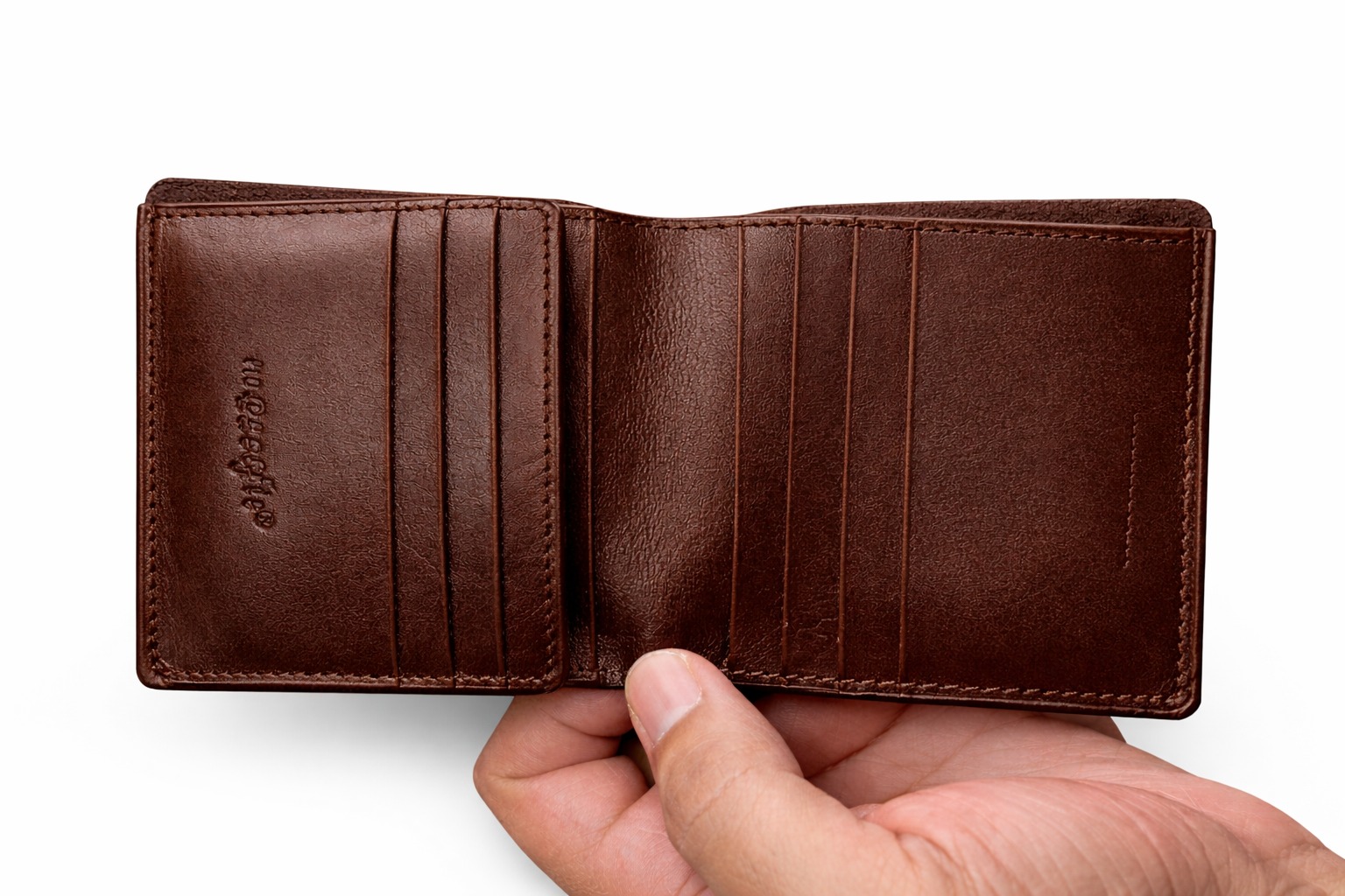 Premium Semi Short Brown Lizard Pattern Wallet Original leather Elegant Slim